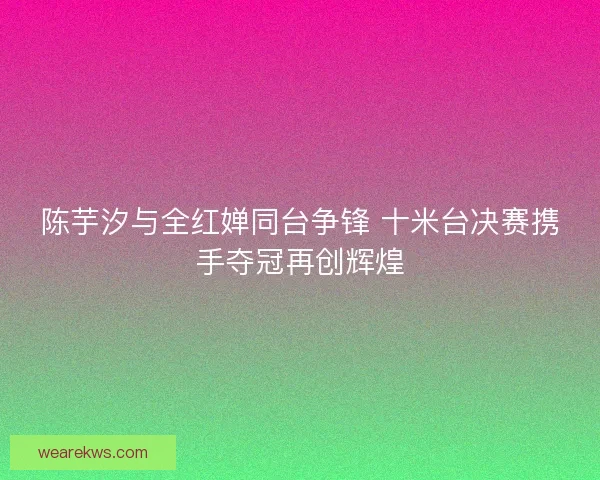 陈芋汐与全红婵同台争锋 十米台决赛携手夺冠再创辉煌